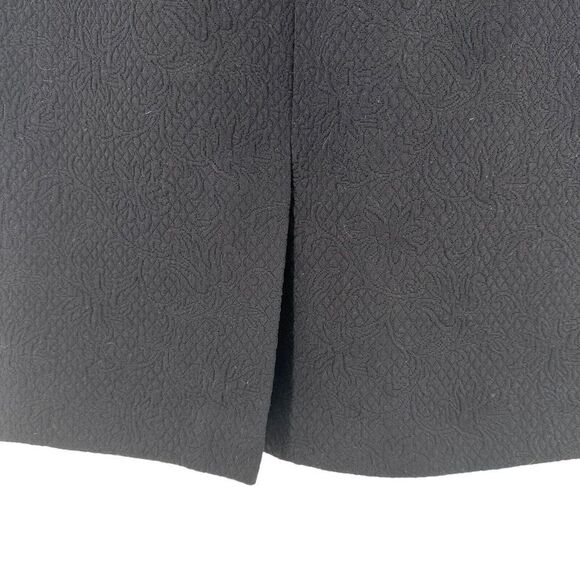 Kasper Skirt Black Pencil Straight Quilted Career Size 4 Satin Trim Metropolitan - Picture 6 of 8